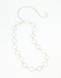 Silver Diamante & Plain Circle Belt - link has visual effect only