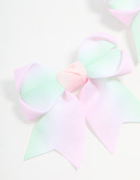 Kids Pastel Fabric Classic Bow Clips 2-Pack - link has visual effect only