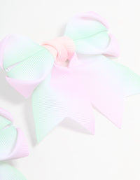 Kids Pastel Fabric Classic Bow Clips 2-Pack - link has visual effect only