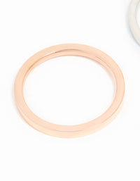 Waterproof Mixed Plated Stainless Steel Stacking Rings 3-Pack - link has visual effect only
