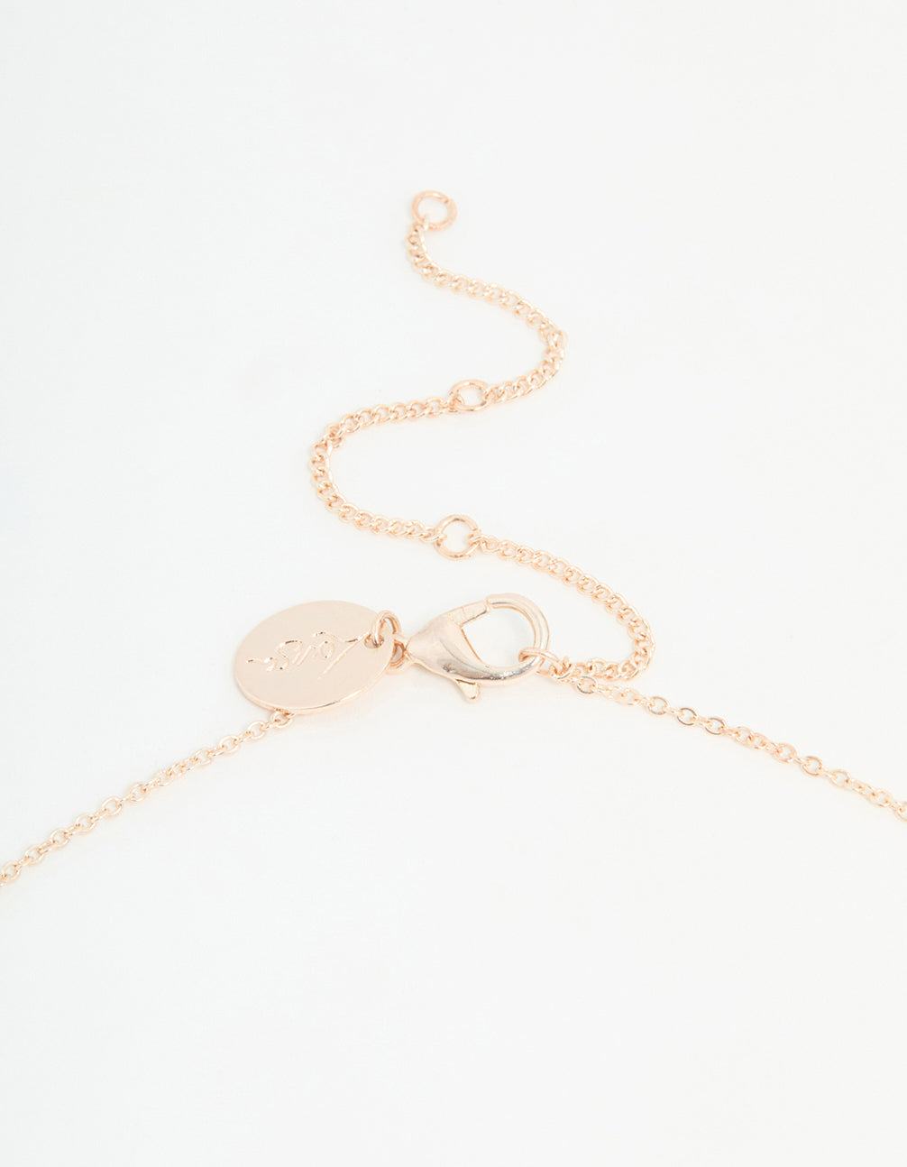 Rose Gold Plated Cubic Zirconia Flower Pendant Necklace