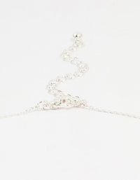 Silver Plated Cubic Zirconia Mini Cross Pendant Necklace - link has visual effect only