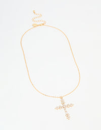 Gold Plated Cross Pendant Necklace - link has visual effect only
