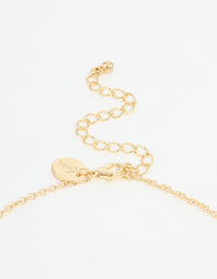 Gold Plated Cross & Mary Charm Necklace - link has visual effect only