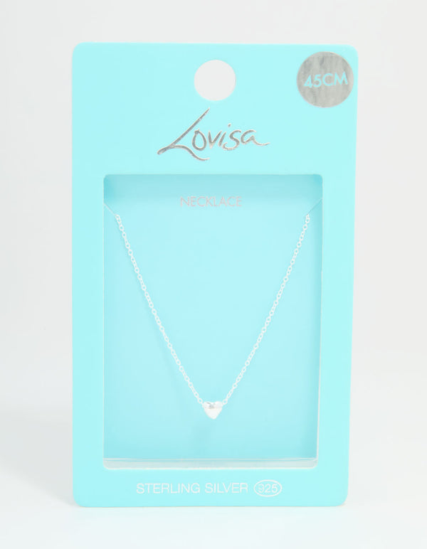 Sterling Silver Heart Pendant Necklace