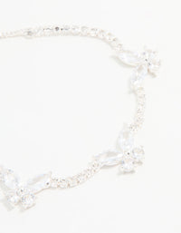 Silver Cubic Zirconia Butterfly Bracelet - link has visual effect only
