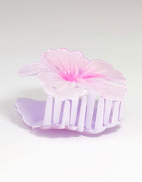 Purple Ombre Hibiscus Hair Claw Clip - link has visual effect only