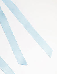 Blue Satin Fabric Scallop Hair Clips 2-Pack - link has visual effect only
