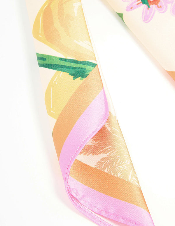 Vacation Print Fabric Scarf