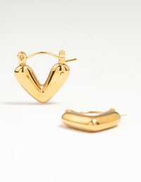 Waterproof Gold Plated Stainless Steel Bold Hoop Earrings - link has visual effect only