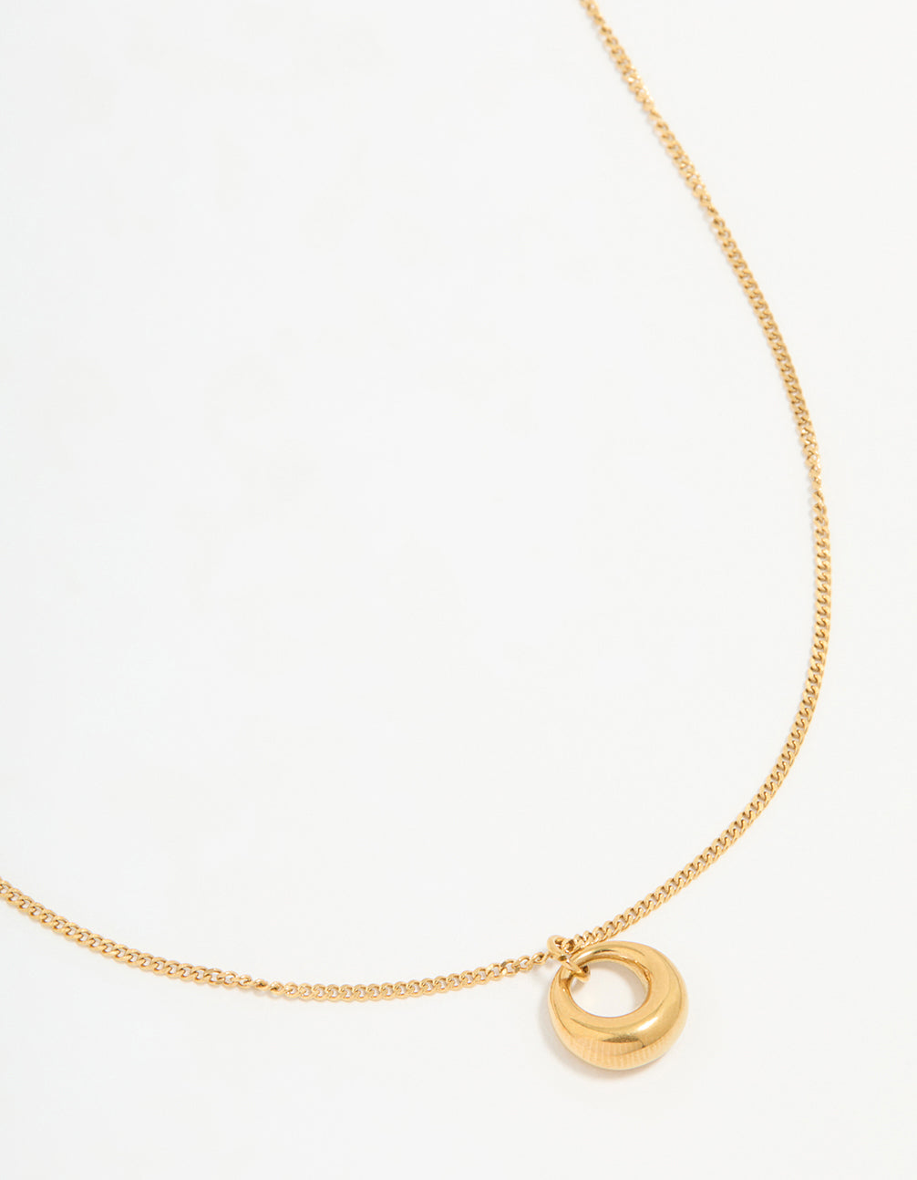 Waterproof Gold Plated Stainless Steel Bold Pendant Necklace