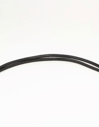 Black Cord & Gold Tassel Necklace - link has visual effect only
