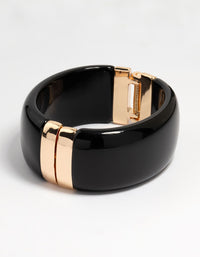 Gold & Black Acrylic Bangle - link has visual effect only