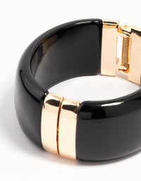 Gold & Black Acrylic Bangle - link has visual effect only