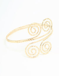 Gold Hammered Swirl Arm Cuff - link has visual effect only