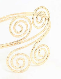 Gold Hammered Swirl Arm Cuff - link has visual effect only