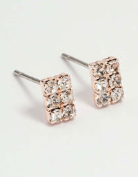 Rose Gold Cupchain & Stud Earrings 2-Pack - link has visual effect only