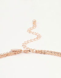Rose Gold Butterfly & Flower Layered Necklace - link has visual effect only