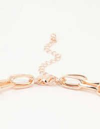Rose Gold Heart Charm Layered Necklace - link has visual effect only