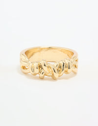 Gold Plated Dainty Knot Ring - link has visual effect only