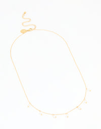 Waterproof Gold Plated Stainless Steel Pearl Charms Necklace - link has visual effect only