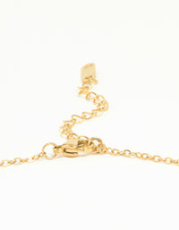 Waterproof Gold Plated Stainless Steel Textured Butterfly Necklace - link has visual effect only