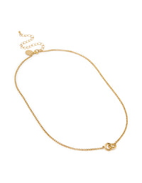 Waterproof Gold Plated Stainless Steel Double Ring Pendant Necklace - link has visual effect only