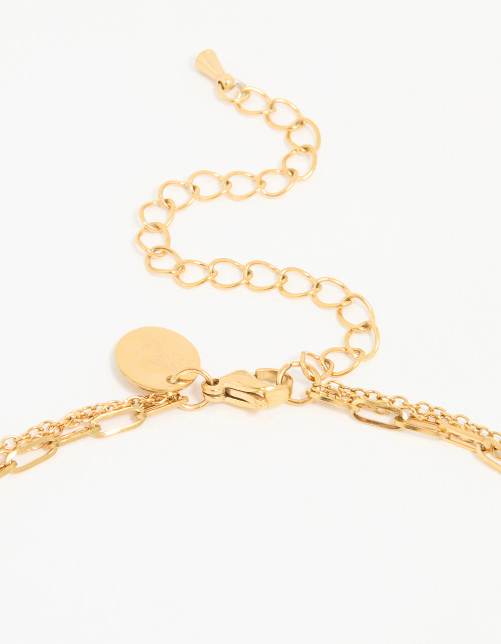 Waterproof Gold Plated Stainless Steel Evil Eye Layered Necklace
