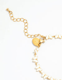 Waterproof Gold Plated Stainless Steel Enamel Butterfly Bracelet - link has visual effect only