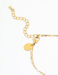 Waterproof Gold Plated Stainless Steel Layered Cross Bracelet - link has visual effect only