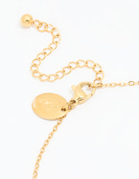 Waterproof Gold Plated Stainless Steel Cubic Zirconia Anklet - link has visual effect only