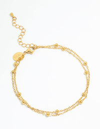 Waterproof Gold Plated Stainless Steel Ball Anklet - link has visual effect only