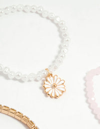 Kids Gold Cupchain & Bunny Bracelets 5-Pack - link has visual effect only