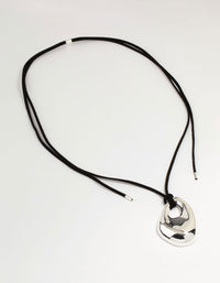 Silver Cord Pendant Necklace - link has visual effect only