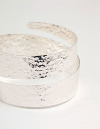 Silver Molten Spiral Wrist Cuff - link has visual effect only