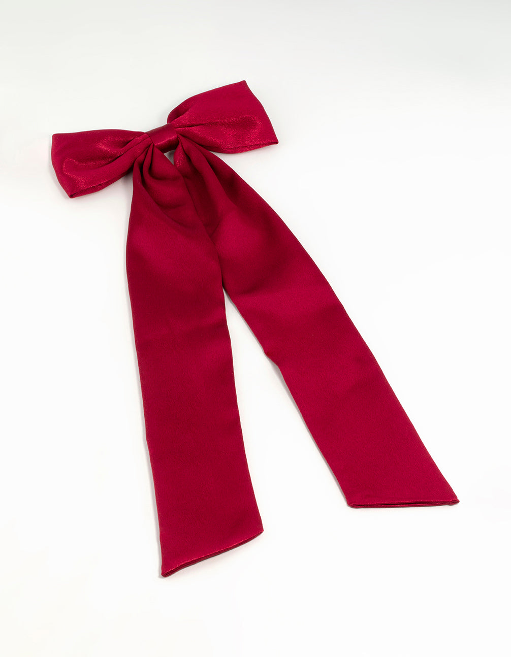 Red Fabric Statement Bow Hair Clip