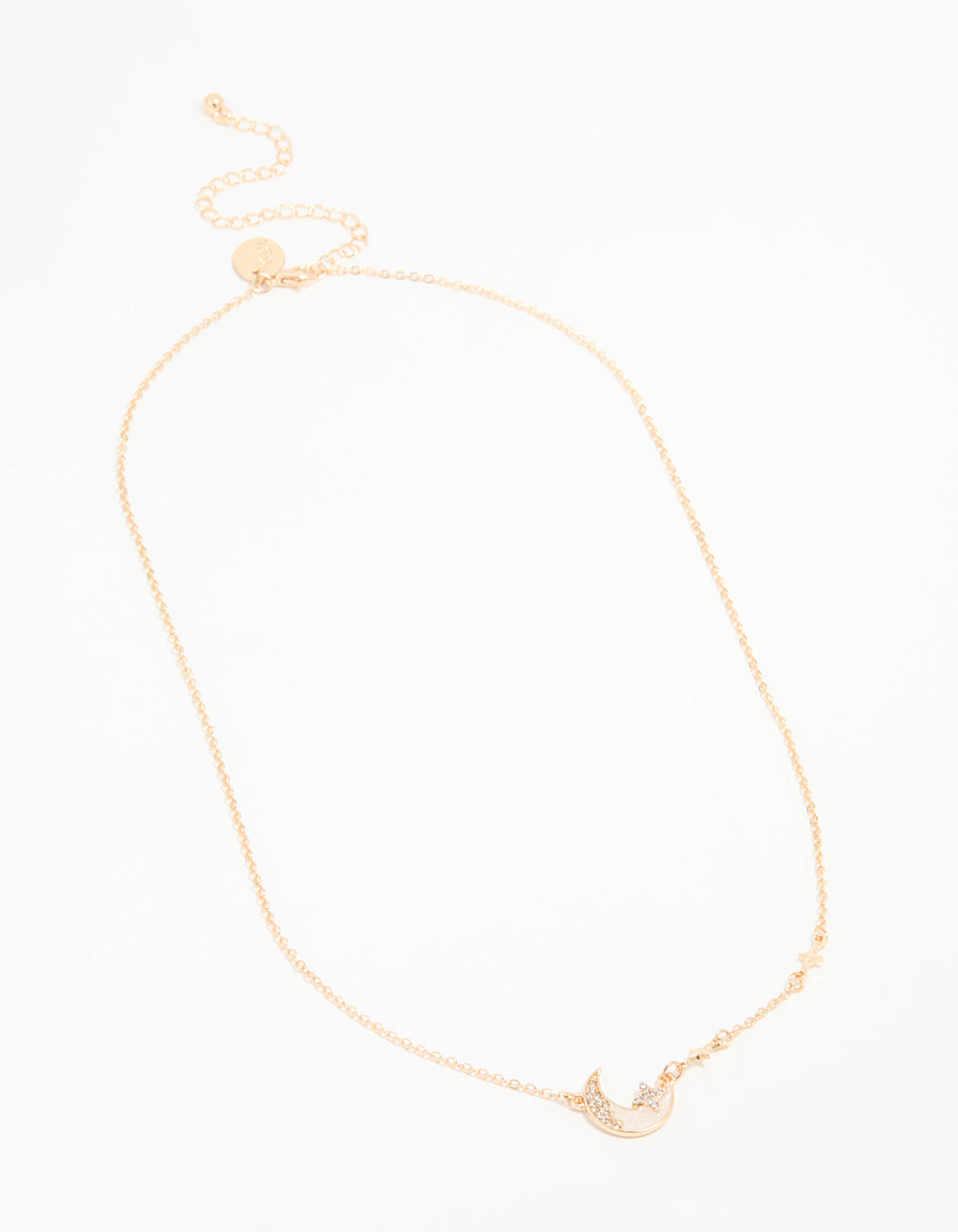 Gold Celestial Moon Pendant Necklace