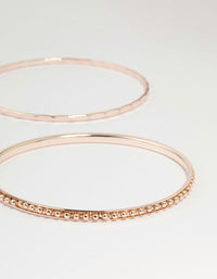 Rose Gold Textured Bangles 8-Pack - link has visual effect only
