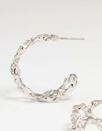 Silver Circle Twist Hoop Earrings - link has visual effect only