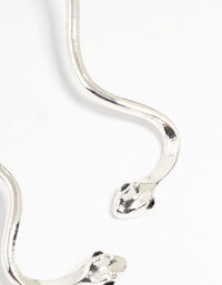 Silver Squiggle Snake Drop Earrings - link has visual effect only