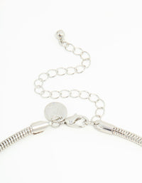 Silver Circle Large Pendant Necklace - link has visual effect only