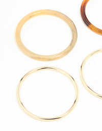 Gold & Tortoiseshell Bangles 5-Pack - link has visual effect only