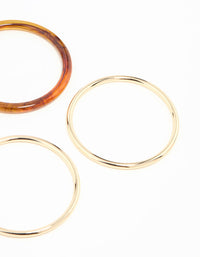 Gold & Tortoiseshell Bangles 5-Pack - link has visual effect only