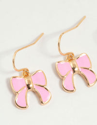 Kids Gold Bow & Bee Drop Earrings 3-Pack - link has visual effect only