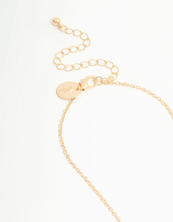 Kids Gold Pink Diamante Fairy BFF Necklaces 2-Pack