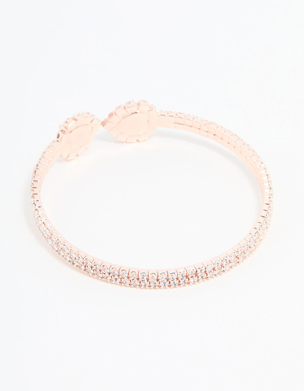 Rose Gold Diamante Wrist Cuff