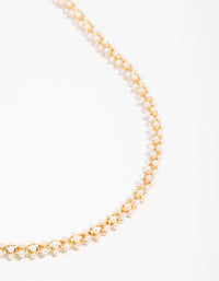 Gold Plated Pearl Fireball Bracelet - link has visual effect only