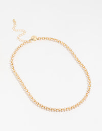 Gold Plated Pearl Fireball Bracelet - link has visual effect only