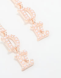 Rose Gold Bride Drop Earrings - link has visual effect only