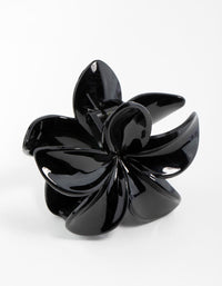 Black Frangipani Hair Claw Clip - link has visual effect only